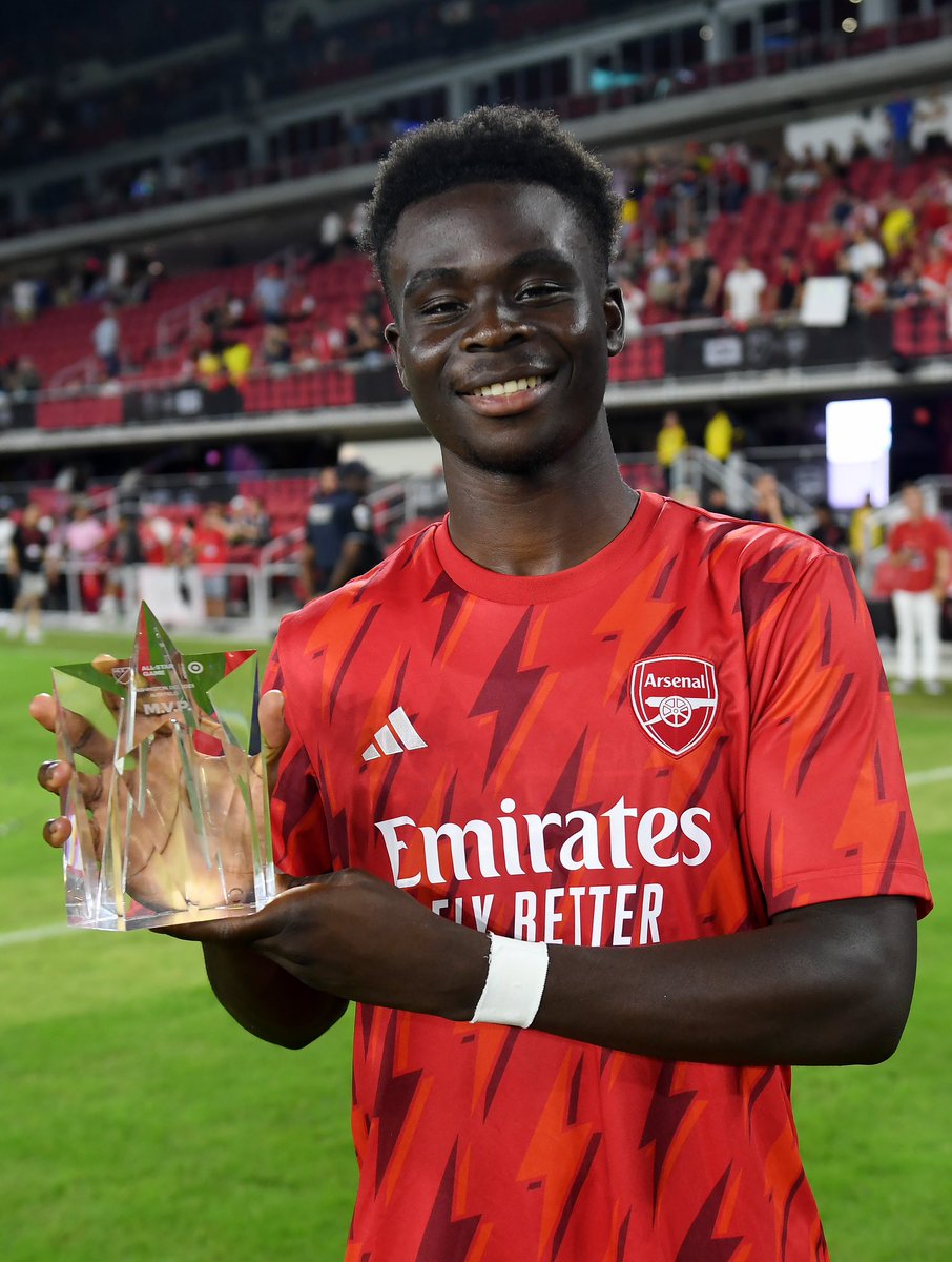Arsenal's tweet photo. Our @BukayoSaka87, All-Star MVP ❤️ https://t.co/9YDHylxbD3