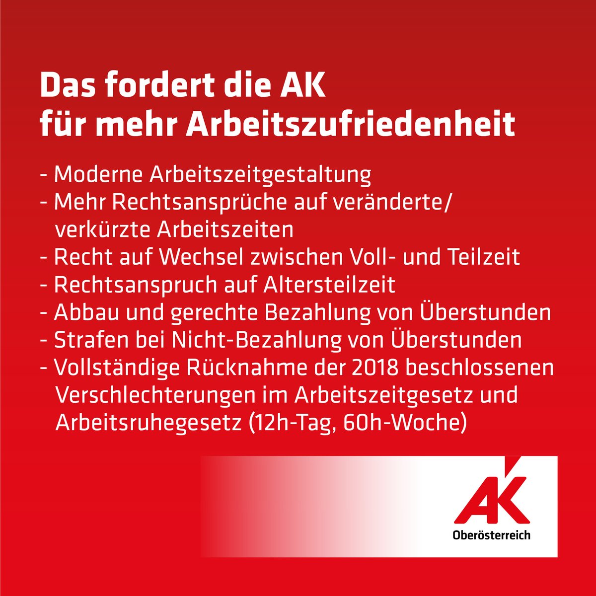 Bei der #Arbeitszeit ⏲️ klaffen Wunsch und Wirklichkeit auseinander! Der Österreichische #ArbeitsklimaIndex zeigt: die Beschäftigten waren noch nie so unzufrieden. Moderne #Arbeitszeitgestaltung ist nur eine unserer #Forderungen 👉 bit.ly/3NWtHjr