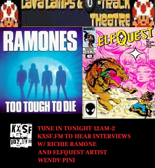 Hear my interviews with Richie Ramone of The Ramones and Elfquest artist Wendy Pini tonight on @KXSFradio kxsf.fm Tune in 12AM-2AM #Ramones #comics #punk