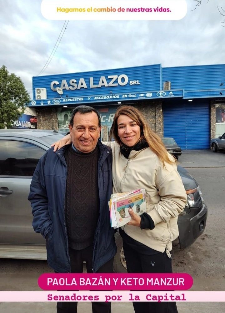 Sin dudas la mejor fórmula, para la senaduria de la capital, este 13 de agosto hagamos el cambio de nuestras vidas, junto a Paola Bazán  y Keto Manzur 
#LISTA503H
#HagamosElCambioDeNuestrasVidas