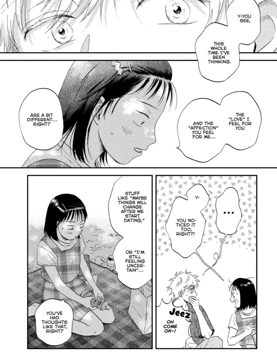 kyoruyeye's tweet photo. skip and loafer manga spoilers
-
-
i just love the approach that skip and loafer had with shima and mitsumi’s relationship and their eventual breakup. how it ended on mutual terms and how they continued to stay friends… not every breakup needs to end in hatred/remorse.. https://t.co/h7mfoc045I