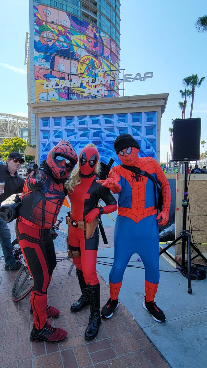 SpydaCycling's tweet photo. #LadyDeadPool jumped into the #SpiderVerse
#SpiderMan2PS5 #Sony
#Home #SDCC2023 #art
#WandaWilson #SanDiego
#QuantumLeap #Cosplay #Spiderman #girls #SDCC #cosplayergirl #photo #photography #Wome https://t.co/DDZvhxzDga