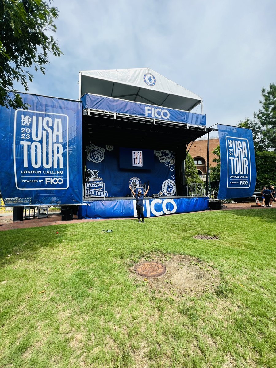I enjoyed working with Chelsea FC during their USA tour. Im grateful that one of their stops was in my state of North Carolina. It was a great experience #BluesInTheUSA #ChelseaFC #ChelseavsWrexham #usatour #brandambassador #fanzone #chapelhillnc #kenanstadium #PremierLeague
