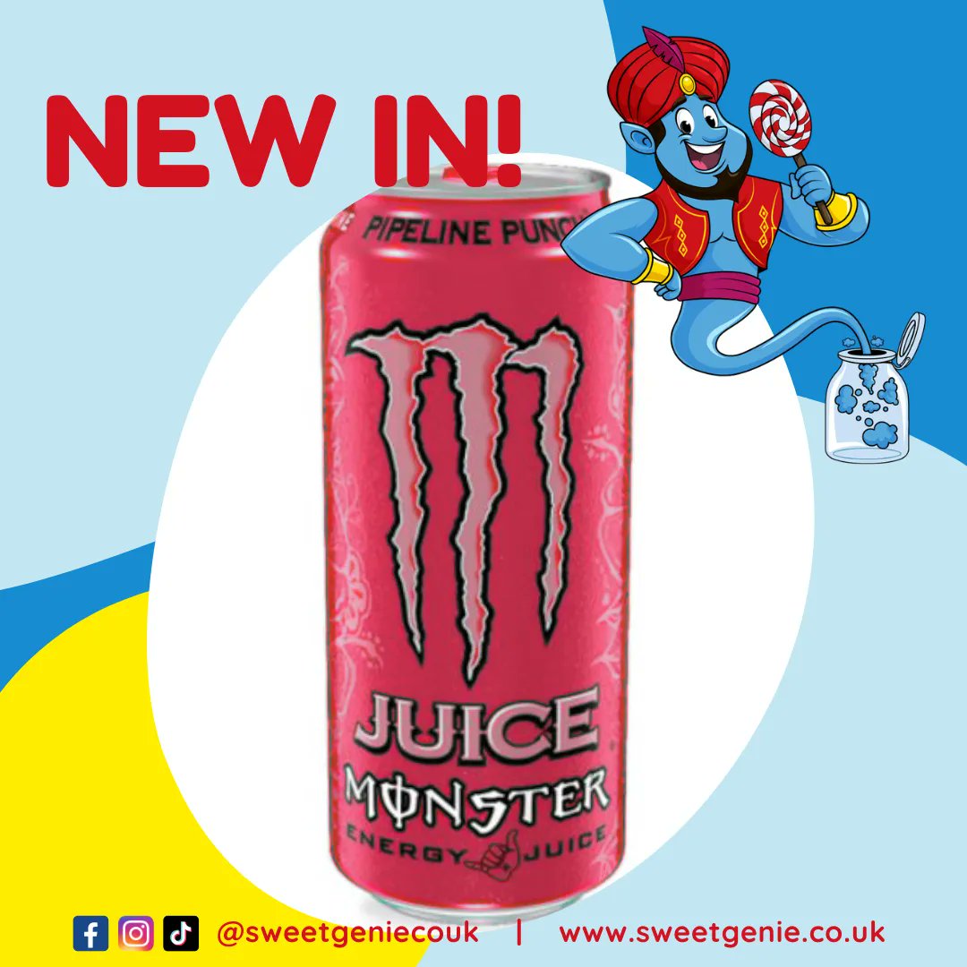 SweetGenieCoUk's tweet photo. Monster! Pipeline Punch & Sub Zero Super Fuel now available 😄
#sweetgeniecouk #new #sweets #snacks #candy #tuckshop #sweetshop #fizzydrinks #softdrinks #soda #grocery #energydrinks #satisfying #pickandmix #zerosugar #monster #pipelinepunch #subzero #superfuel https://t.co/V8PQY96xCA