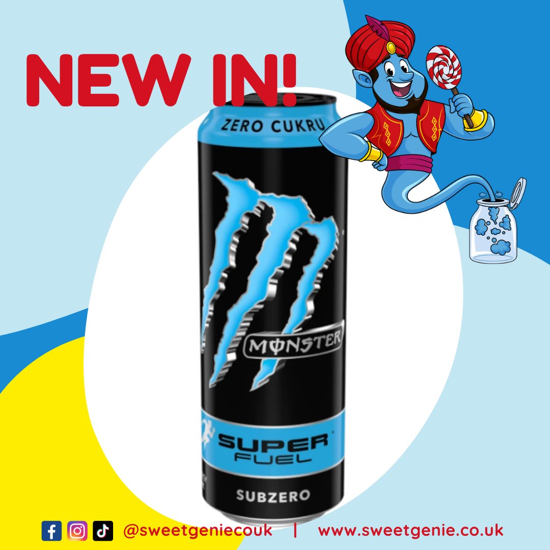 SweetGenieCoUk's tweet photo. Monster! Pipeline Punch & Sub Zero Super Fuel now available 😄
#sweetgeniecouk #new #sweets #snacks #candy #tuckshop #sweetshop #fizzydrinks #softdrinks #soda #grocery #energydrinks #satisfying #pickandmix #zerosugar #monster #pipelinepunch #subzero #superfuel https://t.co/V8PQY96xCA