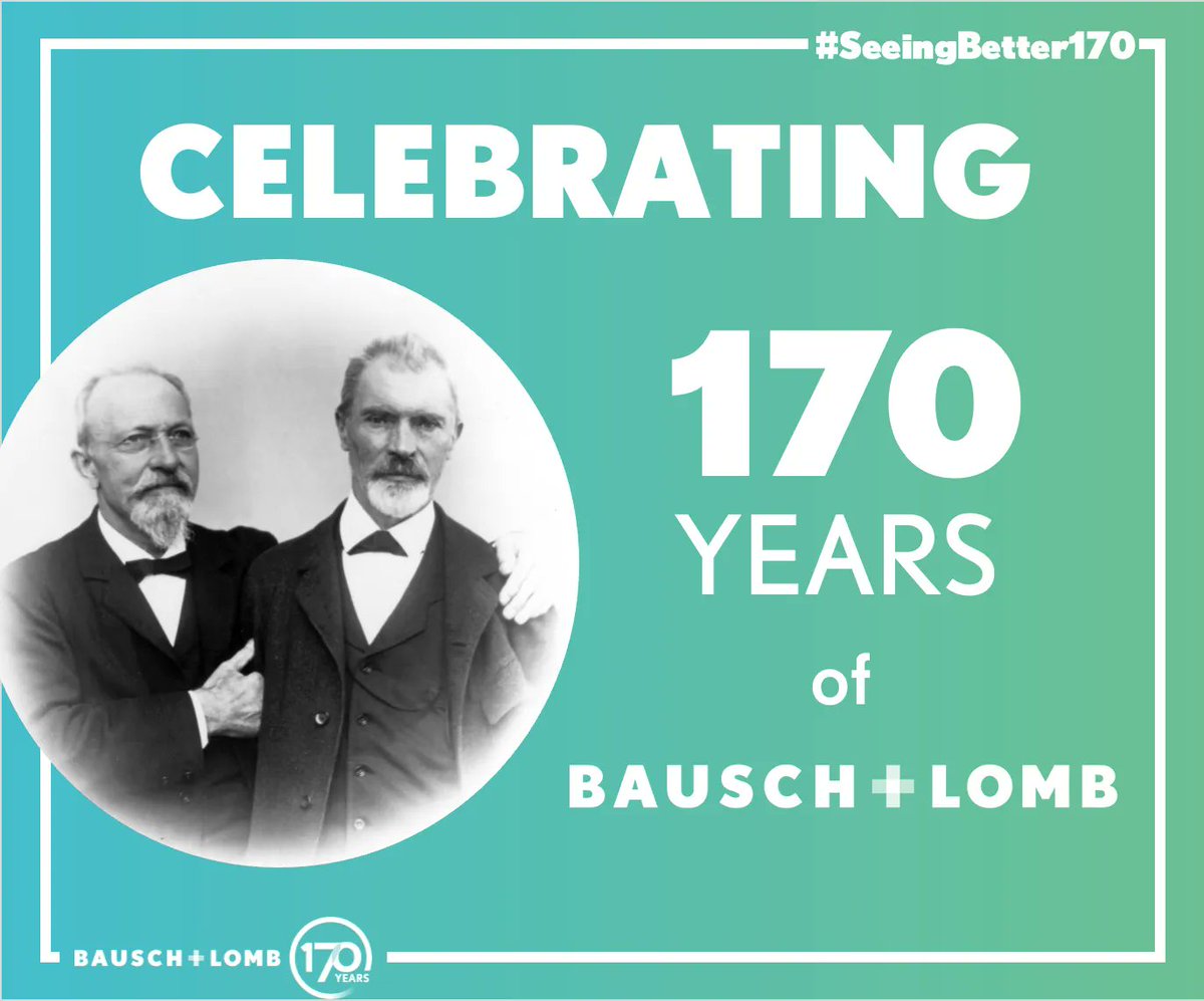 🎈 2023 marks our 170 years of Bausch + Lomb – when Henry Lomb lent $60 to JJ. Bausch to expand his optical goods store in New York.

A lot has happened since, so join us while we look back at our rich history.

Share your favourites with us using #SeeingBetter170 ⬇️
