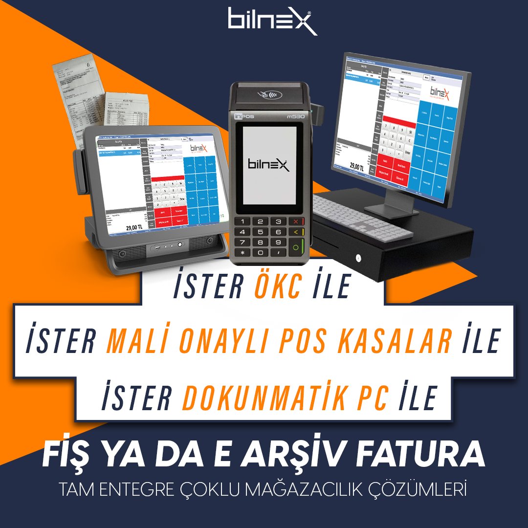 bilnexyazilim's tweet photo. İster Ökc ile, İster Mali Onaylı Pos Kasalar İle, İster Dokunmatik Pc İle Fiş Yada Fatura.
Tam Entegre Çoklu Mağazacılık Çözümleri.

Ayrıntılı Bilgi İçin : 0850 441 0 515

https://t.co/G8A7RiXFsf

#software #bilnex #mağaza #muhasebe #earsiv #sahasatış #invoice #pos https://t.co/3zAs8d8nhV