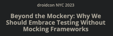 Ready for some unit testing, New York? #dcNYC23 @droidconNYC