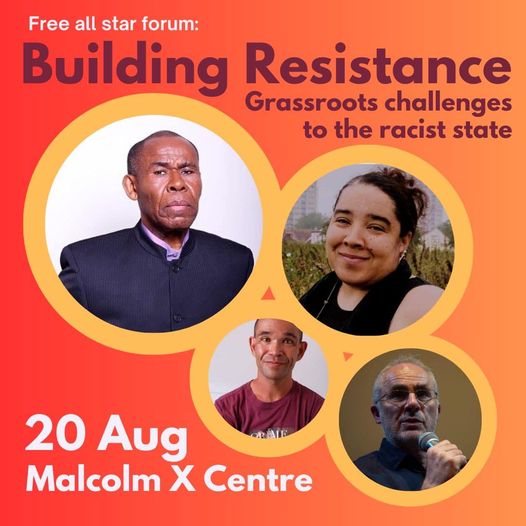20.8.23! #WeCopWatch

Professor Gus John - renowned activist and academic
 
 Lana Crosbie -Co-founder of No More Exclusions 

 Ken Fero - Migrant Media  founder

 John Pegram - Bristol Copwatch founder 

Music from Nyomi Khan / Slumgod soundsystem ! 

headfirstbristol.co.uk/whats-on/malco…