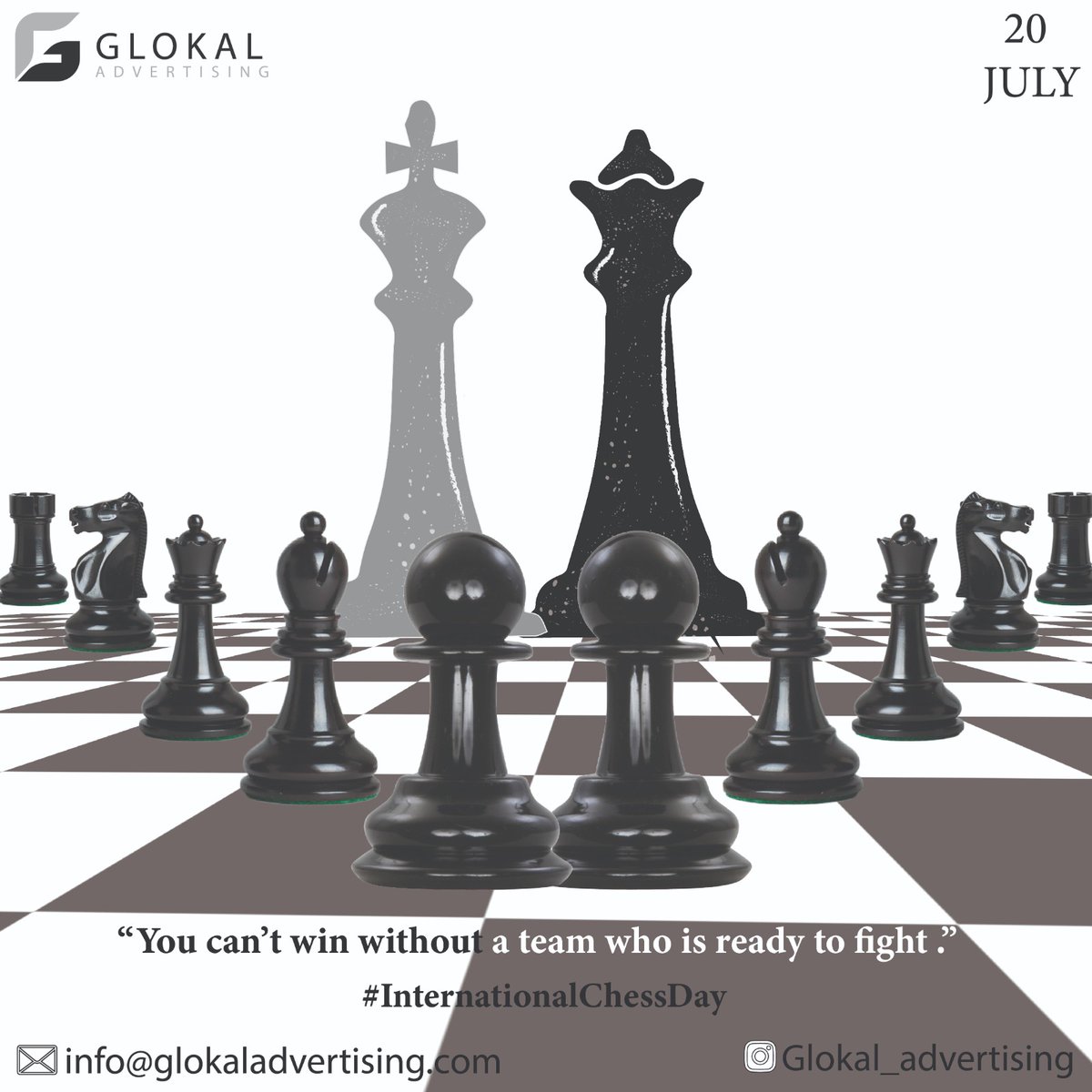 GlokalAdvertis1's tweet photo. ๐ Teamwork makes the dream work! Celebrate International Chess Day by appreciating the power of teamwork! ๐๐๐ผ #ChessDay #valueyourteam #corporatelife #btladvertising #hyperlocaladvertising #Chess https://t.co/I5C61xPHOS