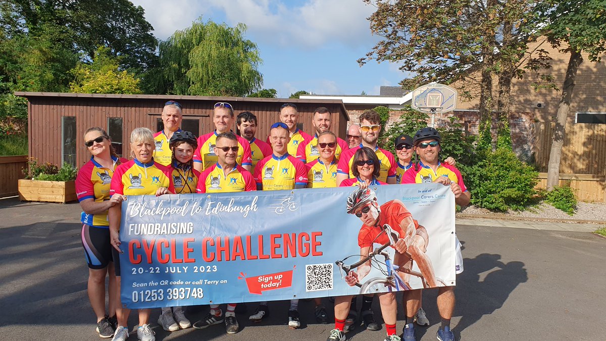 BlackpoolCarers's tweet image. And they're off! Good luck to all our Blackpool to Edinburgh cyclists! 
Day 1 - Blackpool to Penrith (approx 78 miles) 🚴‍♀️

#B2E #CharityBikeRide #Carers #youngcarers