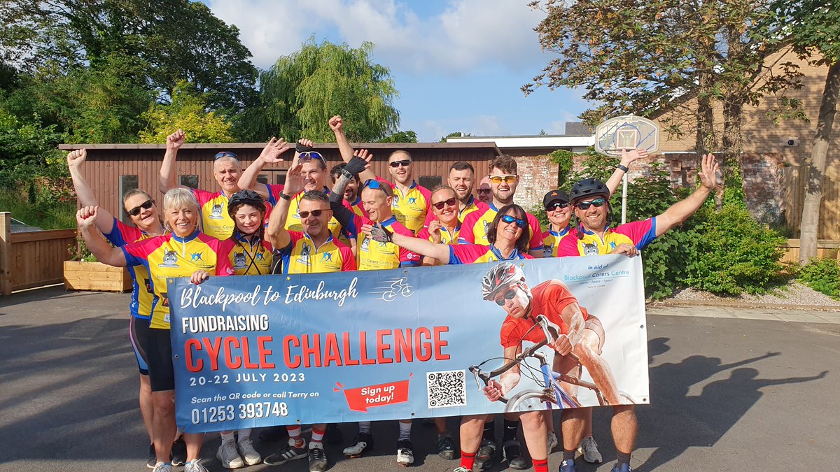 BlackpoolCarers's tweet image. And they're off! Good luck to all our Blackpool to Edinburgh cyclists! 
Day 1 - Blackpool to Penrith (approx 78 miles) 🚴‍♀️

#B2E #CharityBikeRide #Carers #youngcarers