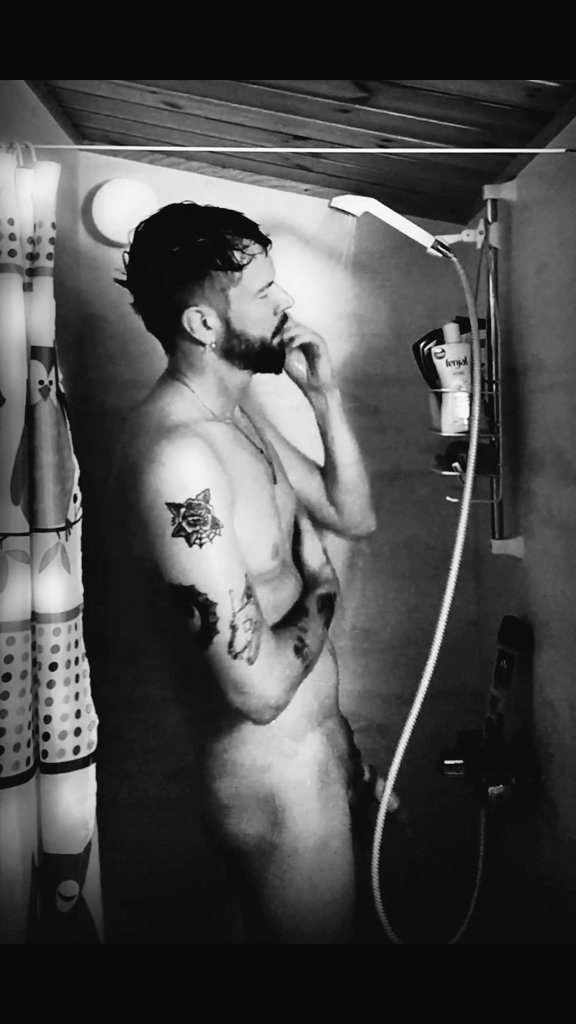Morning shower at the country side cabin. 
#gay #nude #photo #blackandwhitephotography