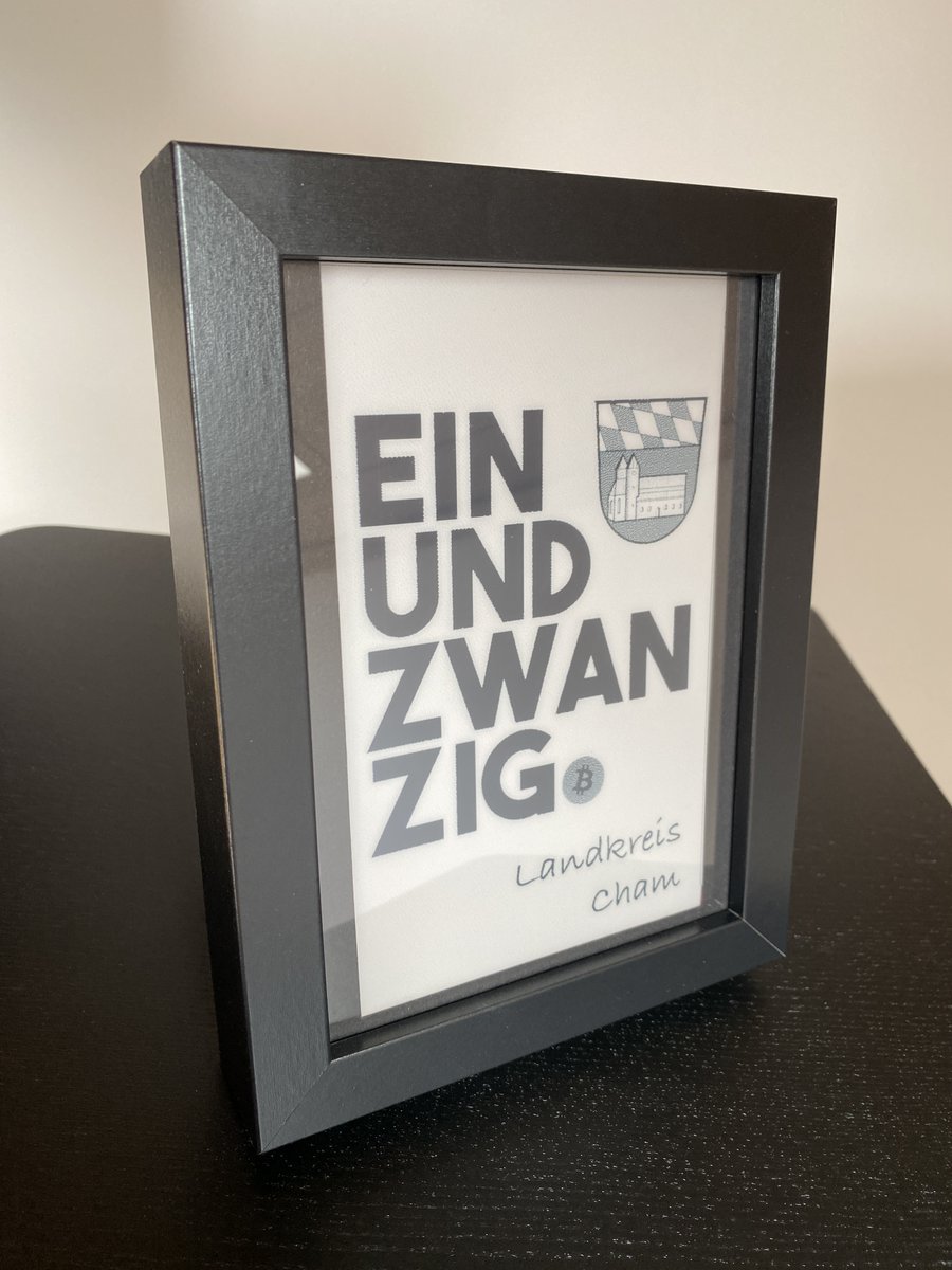 OrangeBitman's tweet photo. e-Paper BTC-Ticker im schwarzen Bilderrahmen @AloisSchmalzl @realLooms @_derBavarian @EinundzwanzigRg

Auch als #Einundzwanzig Stammtisch-Schild / bzw. Aufsteller verwendbar 🧡

#Bitcoin #BTCTicker #RaspberryPi https://t.co/FttukWCuRJ