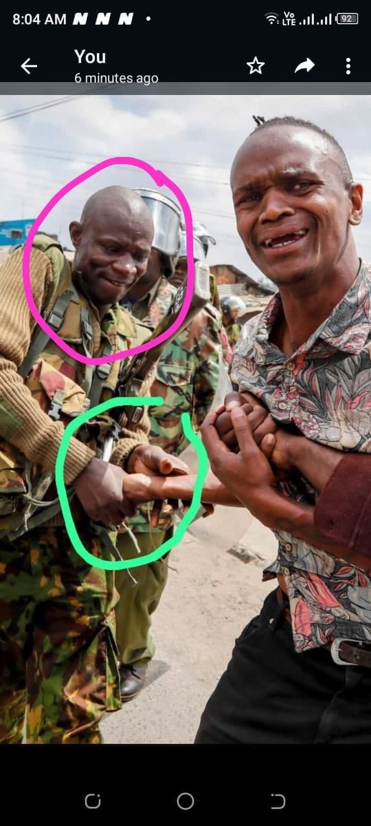 This officer maiming a protester is called Roney Omondi from Rarieda in Siaya County. Police Officers should arrest and not to break people’s hands and legs. Shame