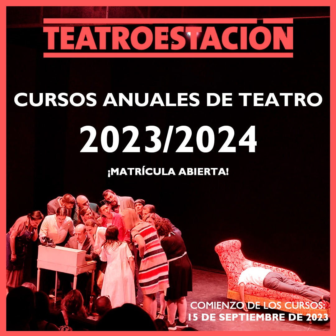 En Teatro de la Estación ofrecemos la posibilidad de acercarse al mundo de la interpretación 🎭.

Organizamos CURSOS ANUALES DE TEATRO que dan comienzo en septiembre y finalizan la segunda quincena de junio con el Ciclo ¡A escena! 🎭Muestra de alumnas y alumnos.