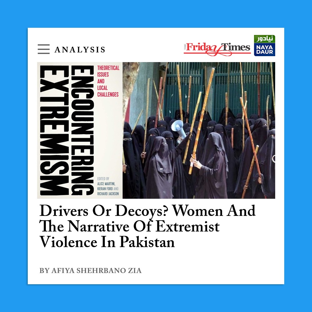 TFT_'s tweet image. TFT was given permission to publish an extract from a chapter written by Afiya Shehrbano Zia, which explores the role of #women in the context of the #lalmasjid #incident

Read more👇
thefridaytimes.com/2023/07/20/boo…

#gender #Violence #Karbala #violent #terrorism #womensrights #religious