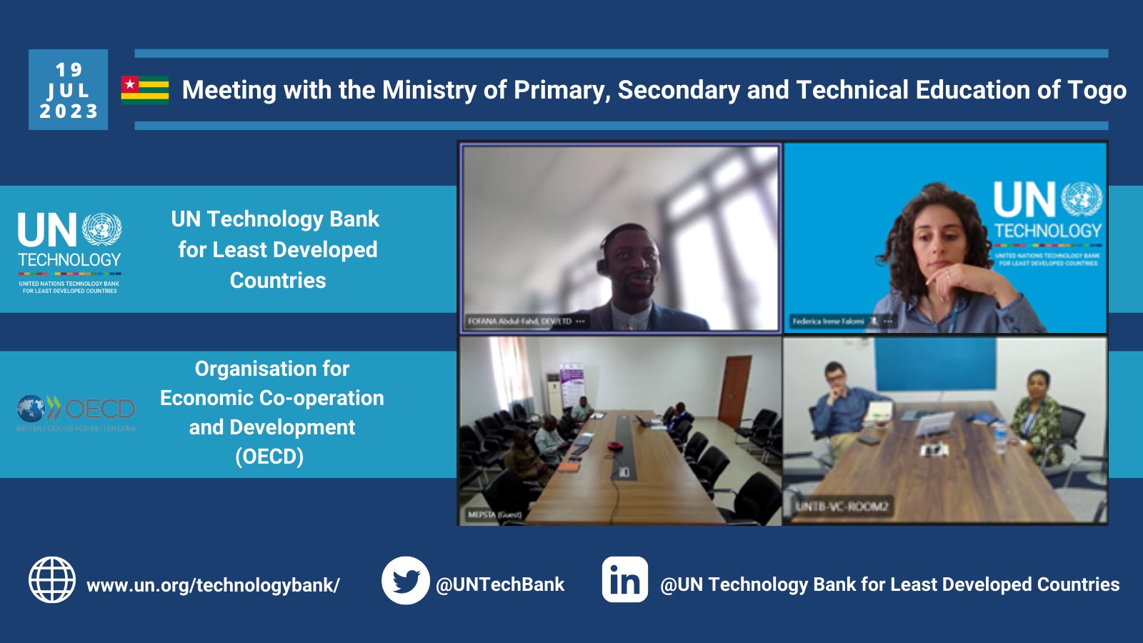 UN Technology Bank for Least Developed Countries on Twitter "🚀The UNTechBank team met with
