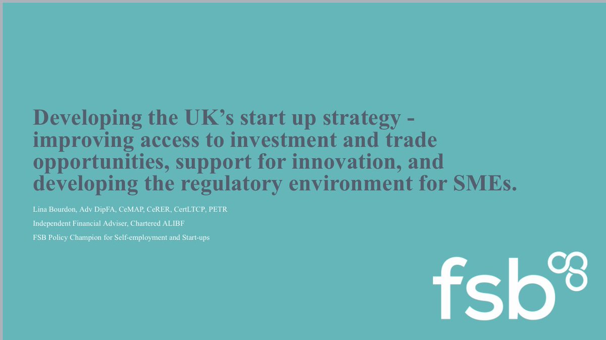Attending @WBFEventspolicy conference today and will share with attendees <a href="/fsb_policy/">Federation of Small Businesses (FSB)</a> view on developing start-up strategy in the UK. Very interesting information has been shared so far by <a href="/HowardDLeigh/">Howard Leigh</a> and Steven Drost <a href="/CodeBaseTech/">CodeBase</a> #WBFEvents