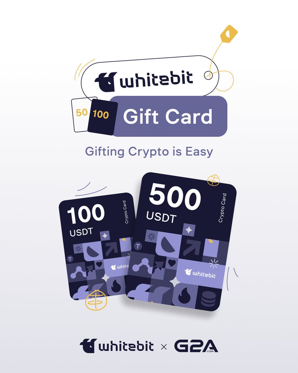 WhiteBIT Gift Card is Now on https://t.co/BuwYFU4tA9! Give crypto cards to  your friends or top up your balance on the exchange with a WhiteBIT Gift  Card. You can send cards of various
