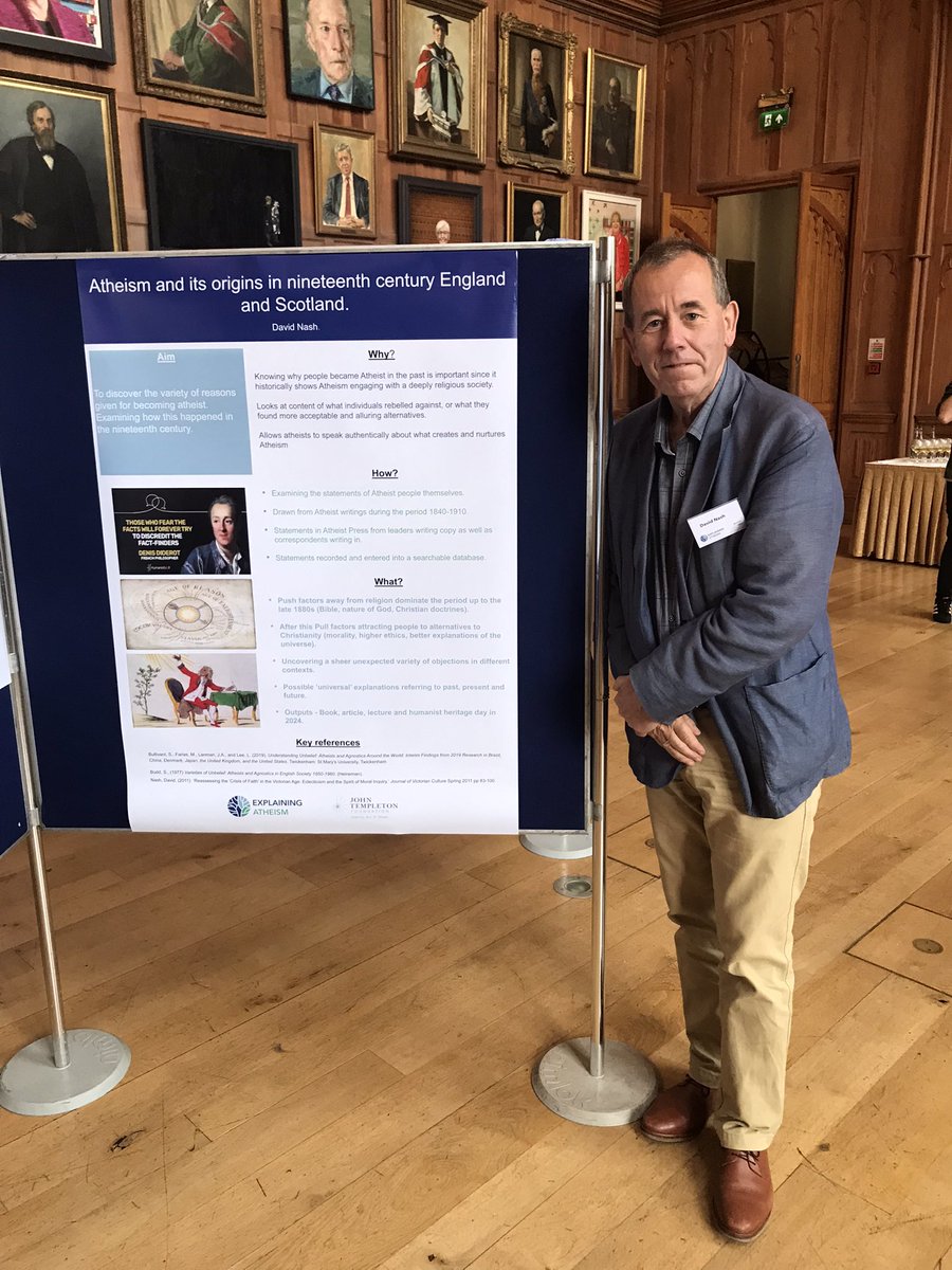 nashhistory's tweet photo. In Belfast Queen’s University for the Explaining Atheism Project Conference. Here is me next to my project’s poster presentation https://t.co/Mw4wKMPOfd
