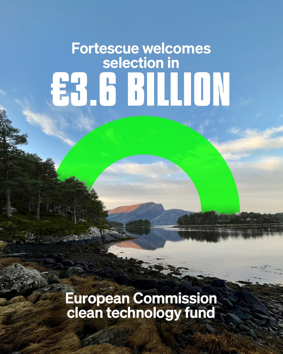 Europe is leading the way to a secure, green energy future.

Fortescue is delighted to be selected by <a href="/cinea_eu/">CINEA 🇪🇺</a> to play a key part in kickstarting Norway's green ammonia industry through our FFI Holmaneset project.

#RealZero

Learn more 👉 fts.cu/46Yo8da