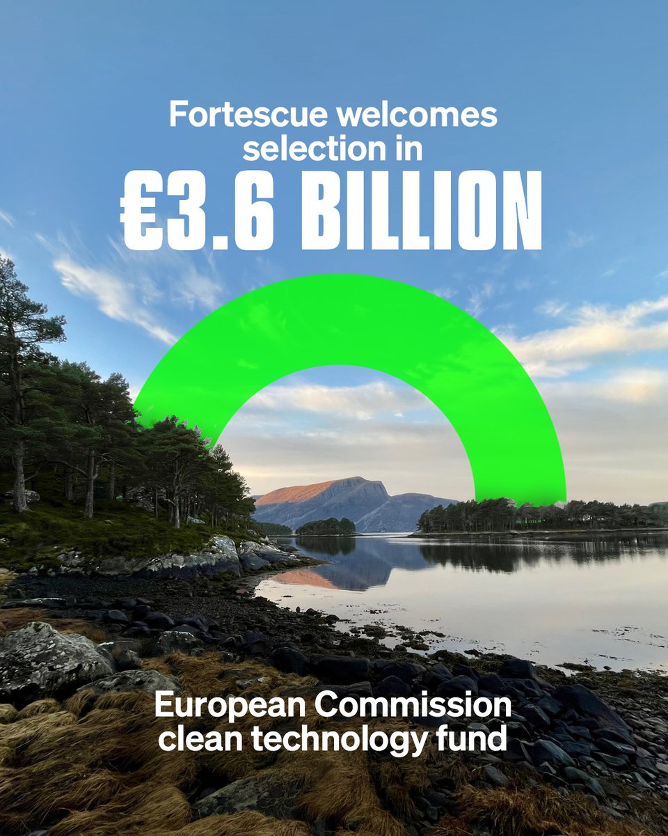 Europe is leading the way to a secure, green energy future. Fortescue is delighted to be selected by @cinea_eu to play a key part in kickstarting Norway's green ammonia industry through our FFI Holmaneset project. #RealZero Learn more 👉 fts.cu/46Yo8da