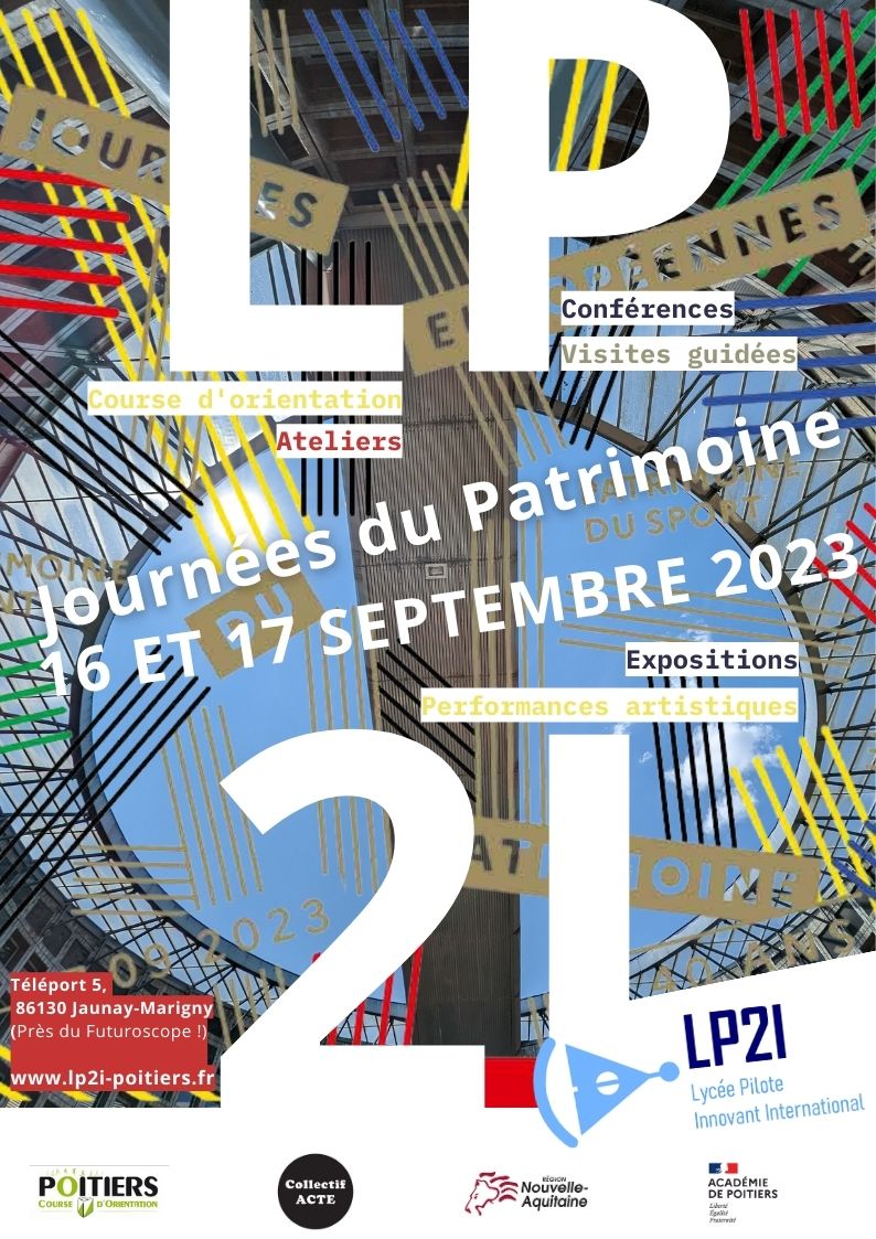 [Save the Date] Le lycée ouvre ses portes pour les Journées du Patrimoine, le samedi 16 et le dimanche 17 septembre 2023. 

Un programme déjà très riche à retrouver sur le site du lycée : lp2i-poitiers.fr/journees-du-pa…