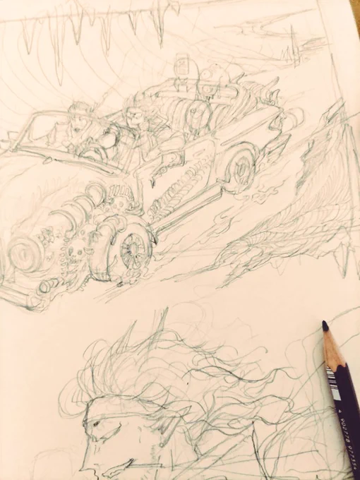 【らくがき】 うちの創作神話、やたら近代的な乗り物挟みがち…