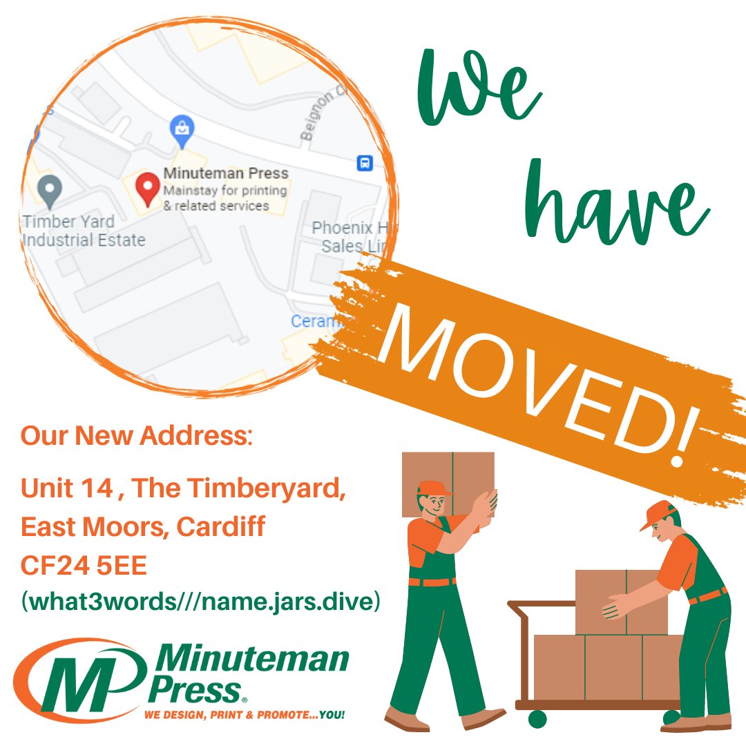 We can't wait to serve you at our new address. This was definitely the best move for us and we're so happy with our new unit. Make sure to order from us to see if you agree!
#minutemanpress #minuteman #Cardiff #Printing #SmallBusiness #localbusiness