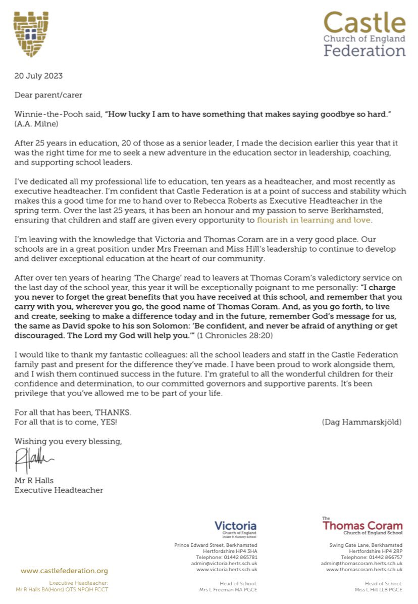 Castle CE Federation tweet media