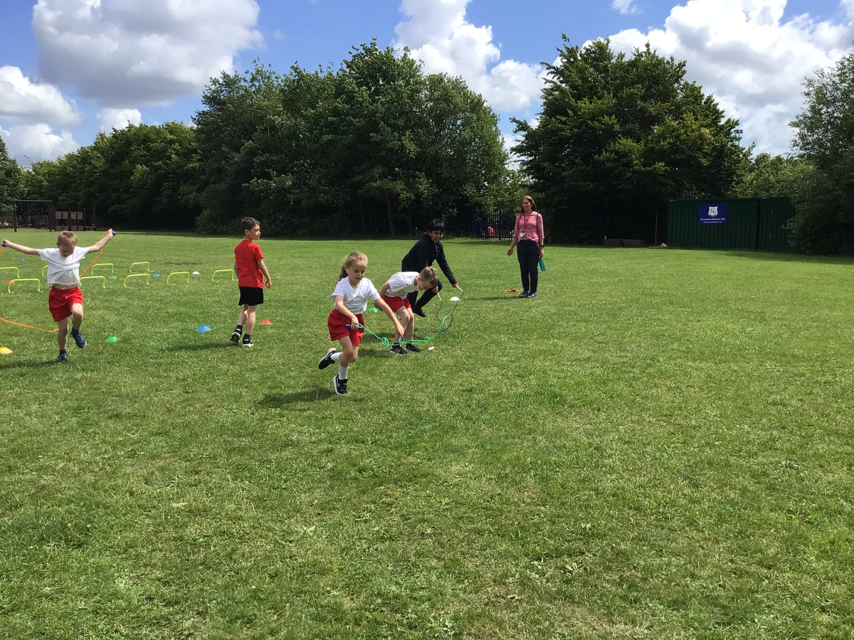 StPhilipsY4B's tweet photo. We had a fantastic afternoon participating in our Sports Day. The children completed an obstacle race, sprinting races and an egg and spoon. Well done everyone! #teamstphilips https://t.co/PuxOW0S7Y9