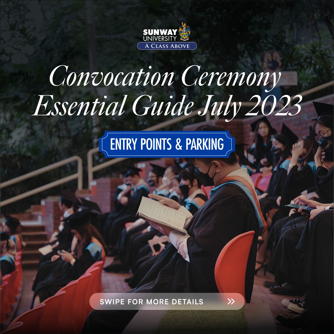 SunwayU's tweet photo. Congratulations Sunway Graduates Class of 2023🎊🎓!
In the excitement of celebrating your big day, we have provided an easy guide for graduates and guests to find the entry points to the Amphitheatre, and hassle-free parking options to save your time⌚

#AClassAbove  #SunUConvo https://t.co/Qt5QLmQBnK