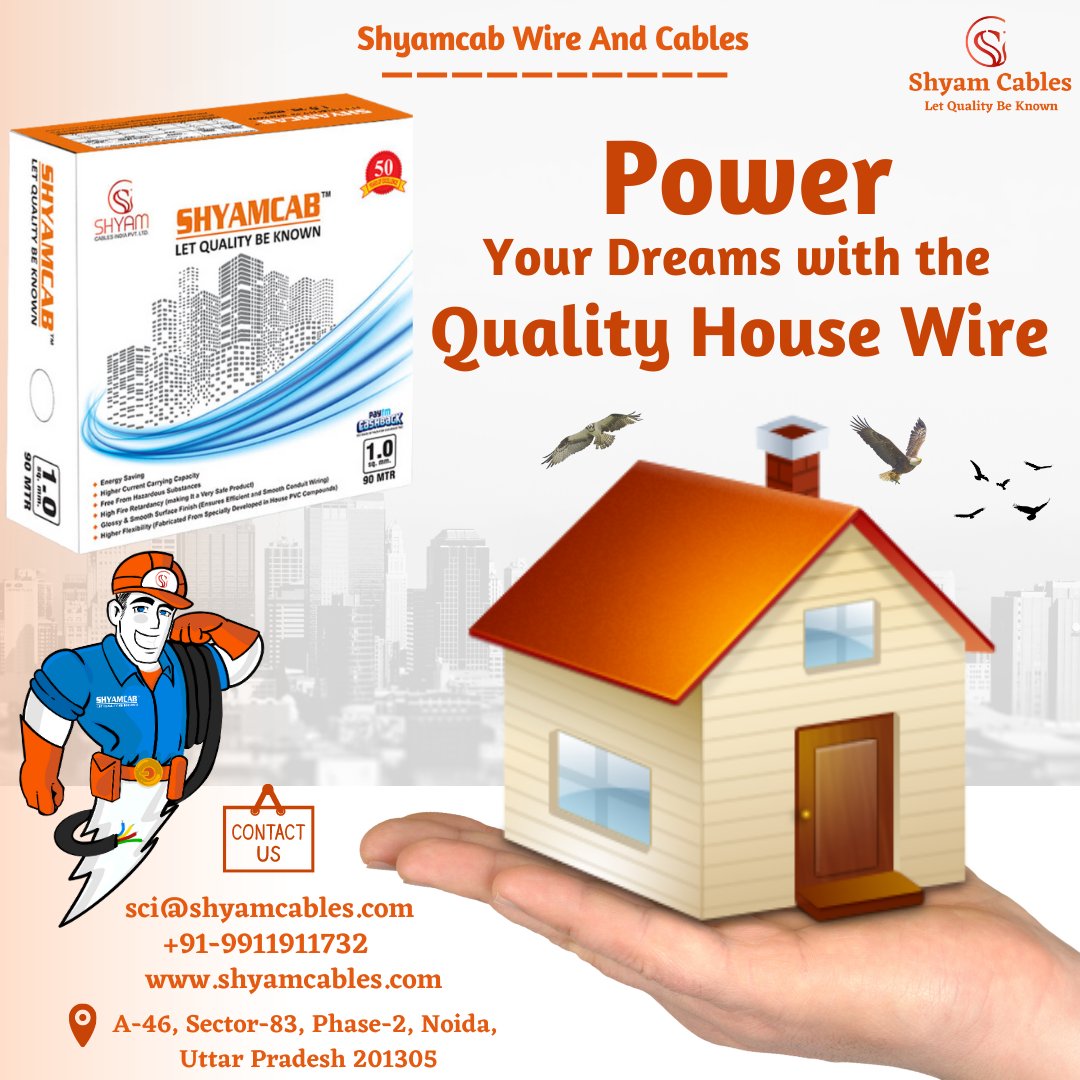 shyam_cables's tweet image. Power Your Dreams with the Quality House Wire.

#powerfulwire #qualitywire #qualityhousewire #housewire #wiremanufacturer #cablemanufacturer #CABLE #shyamcableswires #shyamcablesindia