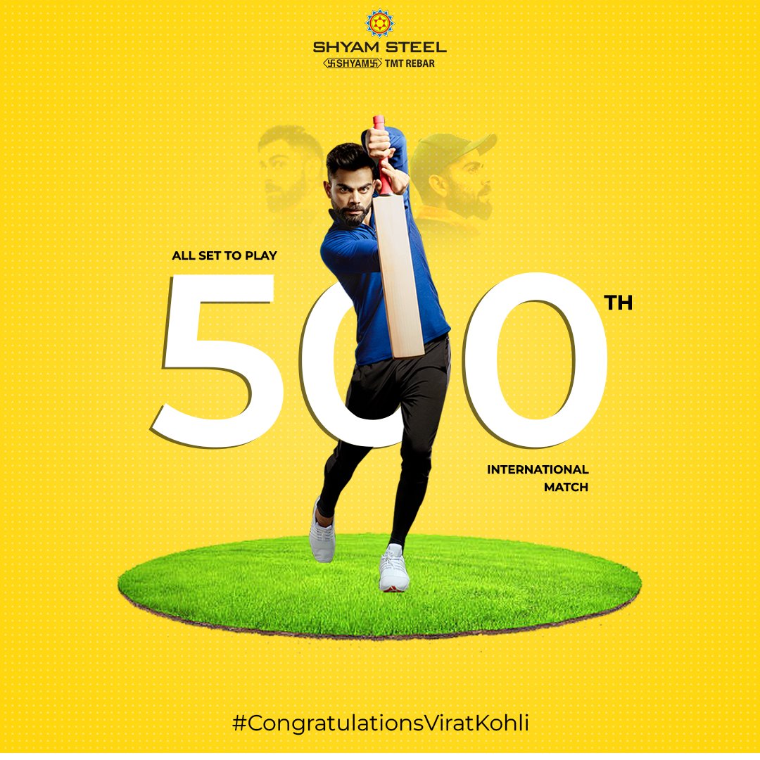 shyamsteel's tweet photo. Congratulations to #ViratKohli on the remarkable achievement of playing his 500th international match! ๐๐ His unwavering strength and unparalleled flexibility on the field have truly redefined the game. Here's to many more records and triumphs ahead!
#500NotOut #ShyamSteel https://t.co/fX4Cukkd1F