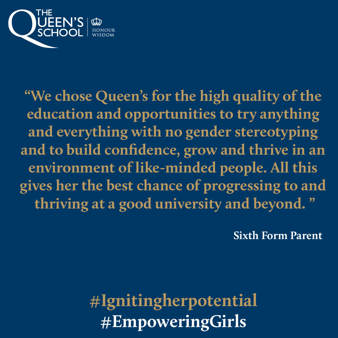 Q6thForm's tweet photo. Our feedback from parents shows us that they see and appreciate the benefits of an all-girls education as much as we do. 😊 🥰 #testimonials #reviews #feedback #ParentView #singlesex #GirlsSchool #QueensSchoolChester https://t.co/Jn6nQwtDFx