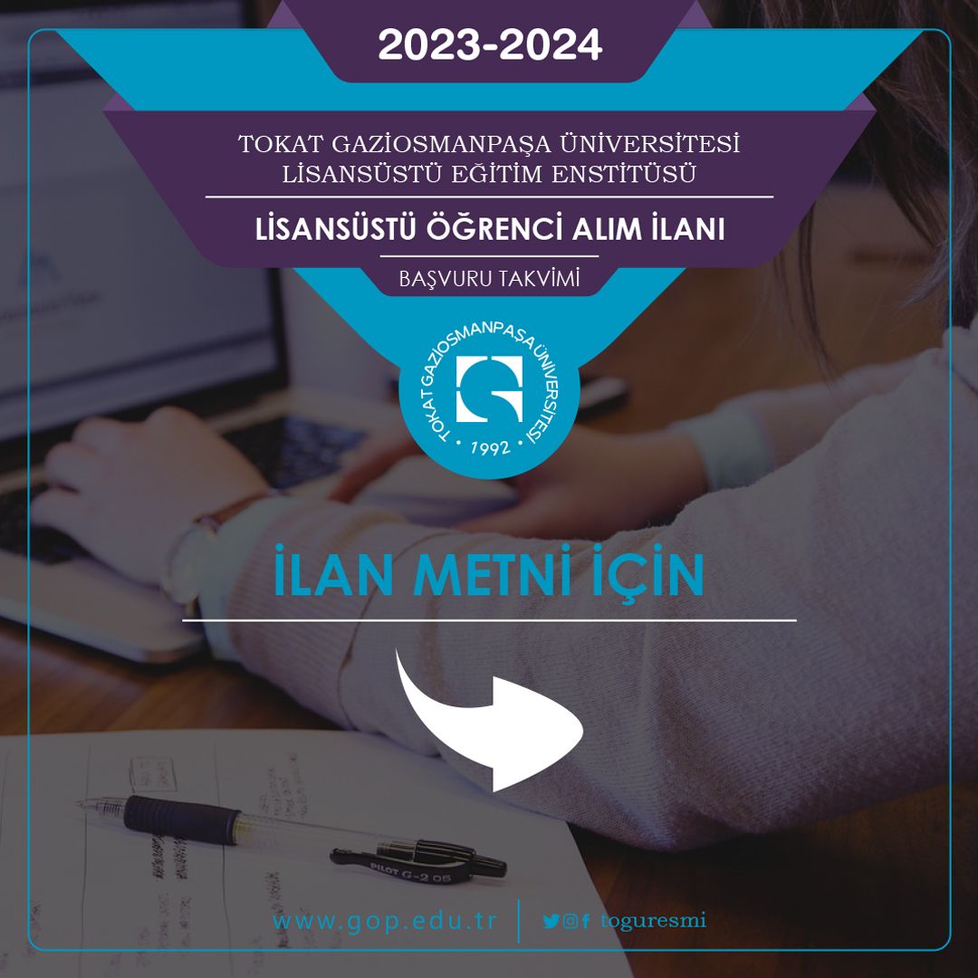 toguiibf_resmi's tweet photo. ⏱️📖Lisansüstü Eğitim Enstitümüz lisansüstü eğitim ilanları yayında. Ayrıntılı bilgi ve eğitim programları için https://t.co/wHEBTjhOob adresini ziyaret edebilirsiniz.

#tokatgaziosmanpaşaüniversitesi #lisansüstü #yükseklisans #doktora https://t.co/caqOhVW9Jt