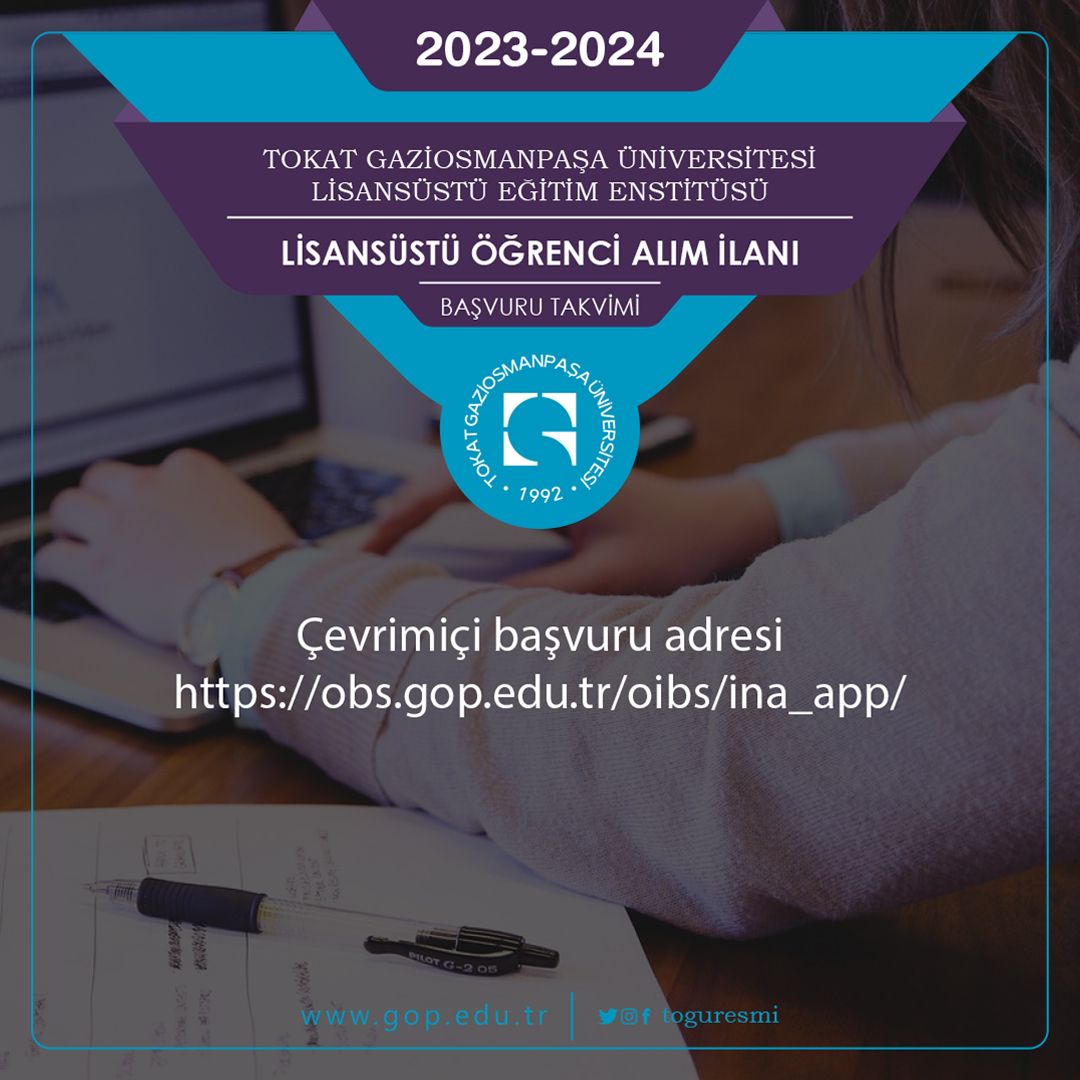 toguiibf_resmi's tweet photo. ⏱️📖Lisansüstü Eğitim Enstitümüz lisansüstü eğitim ilanları yayında. Ayrıntılı bilgi ve eğitim programları için https://t.co/wHEBTjhOob adresini ziyaret edebilirsiniz.

#tokatgaziosmanpaşaüniversitesi #lisansüstü #yükseklisans #doktora https://t.co/caqOhVW9Jt