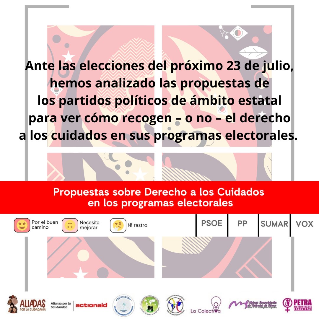 A 3⃣ días de ir a votar (recuerda: #NosVaElFuturoEnEllo) te regalamos este análisis porque queremos que acudas informada/o a las urnas [Abrimos 🧵]

#Cuidadanía #cuidados #EleccionesGenerales