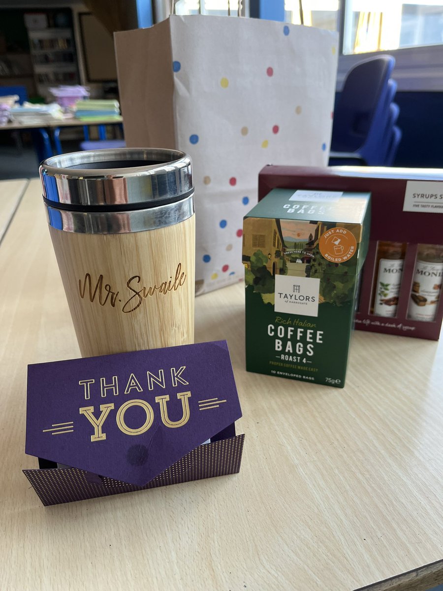 Thank you for all the generous gifts. Have a great summer and all the best in the future Year 6👍 Mr S