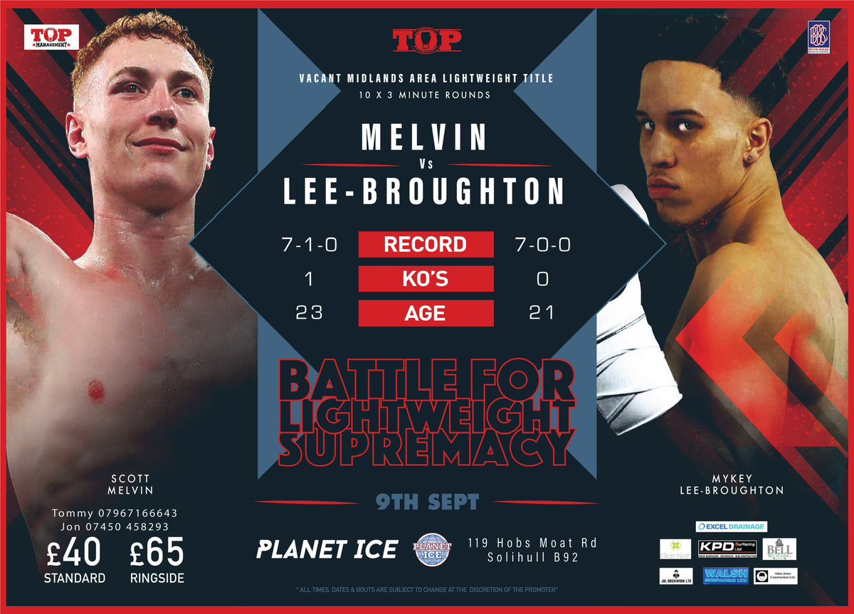 #allofthelights #9thseptember #topboxer #titlefight #midlandsarea