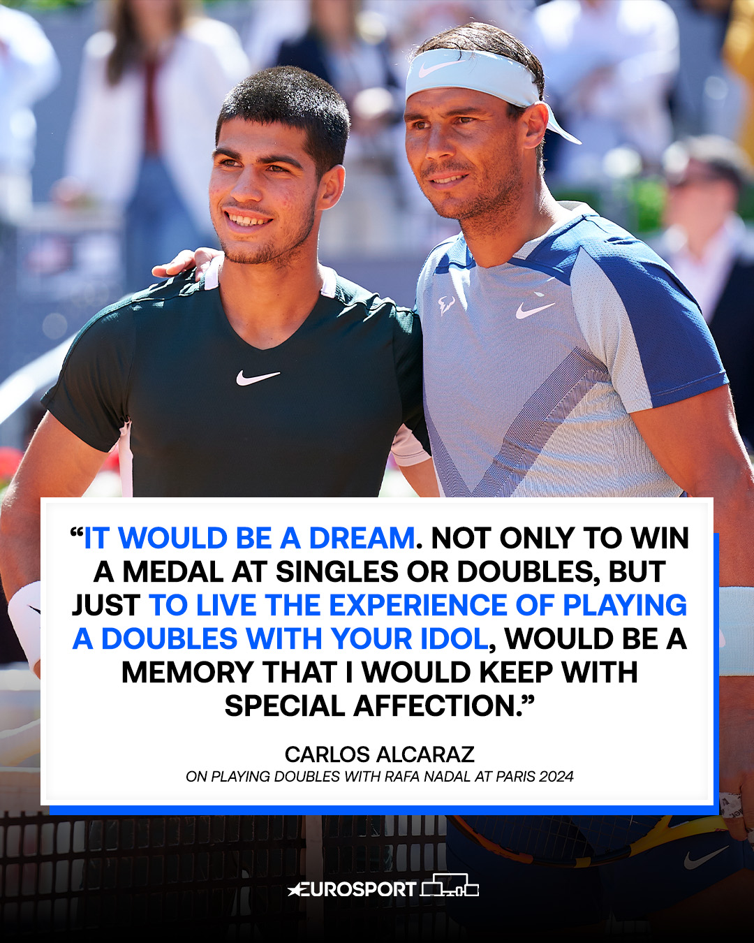 Eurosport on Twitter "🇪🇸 Carlos Alcaraz 🤝 Rafa Nadal 🇪🇸 Imagine this