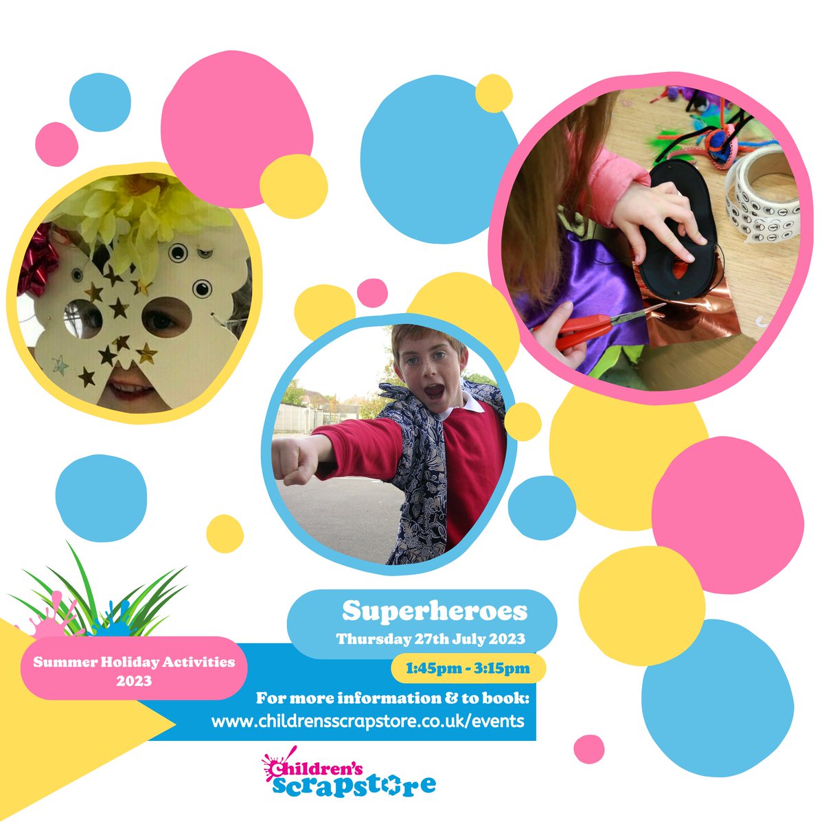 ScrapstoreBrist's tweet photo. Get ready for our first summer activities next week! Whether you're feeling imaginative or super (or both!), we've got the event for you ✨🦸 Book now at https://t.co/6gt6pQQbKE
#childrensscrapstore #bristol #stwerburghs #events #eventsforkids #summerholidays #summerholidayevent https://t.co/DeO6TFQvD2