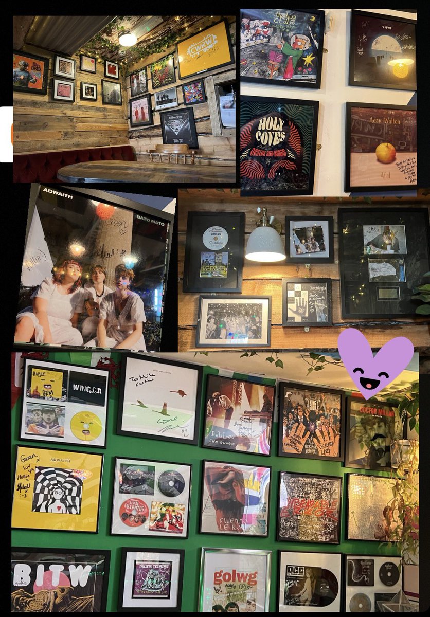 Artists not only sign our wall but we buy their records when they play here and we proudly display them in the venue 🥰