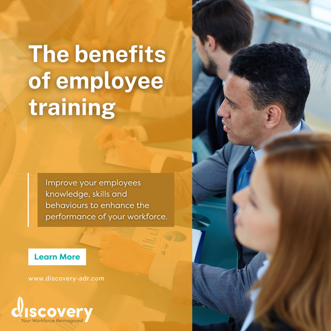 DiscoveryADR's tweet photo. "Investing in employee training yields remarkable benefits for organisations. Here are just a few:

1. Retain top talent
2. Cultivate future leaders
3. Boost employee engagement
4. Improve customer satisfaction
5. Drive business growth

#graduates #careers #work #careergoals https://t.co/TOK55rxsln