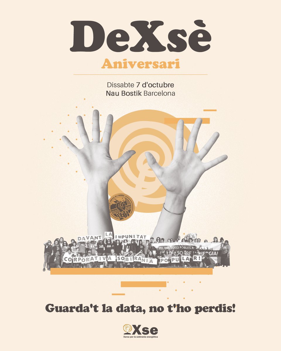 Guarda’t la data: El 7 d’octubre celebrem el 10è aniversari de la Xse via <a href="/xsecat/">Xarxa per la sobirania energètica (Xse)</a> dlvr.it/SsSLRm