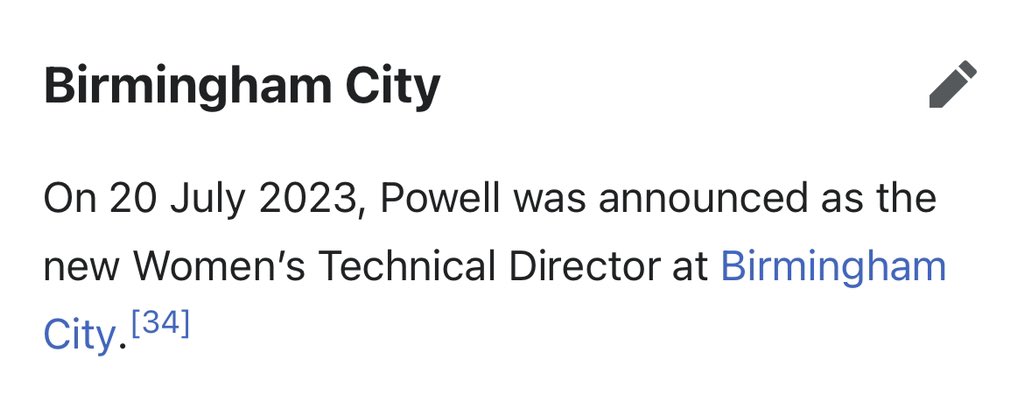 Swaino's tweet photo. Wikipedia are up to speed already. ๐๐ผ#HopePowell #BCFC https://t.co/sz4W49bHYG