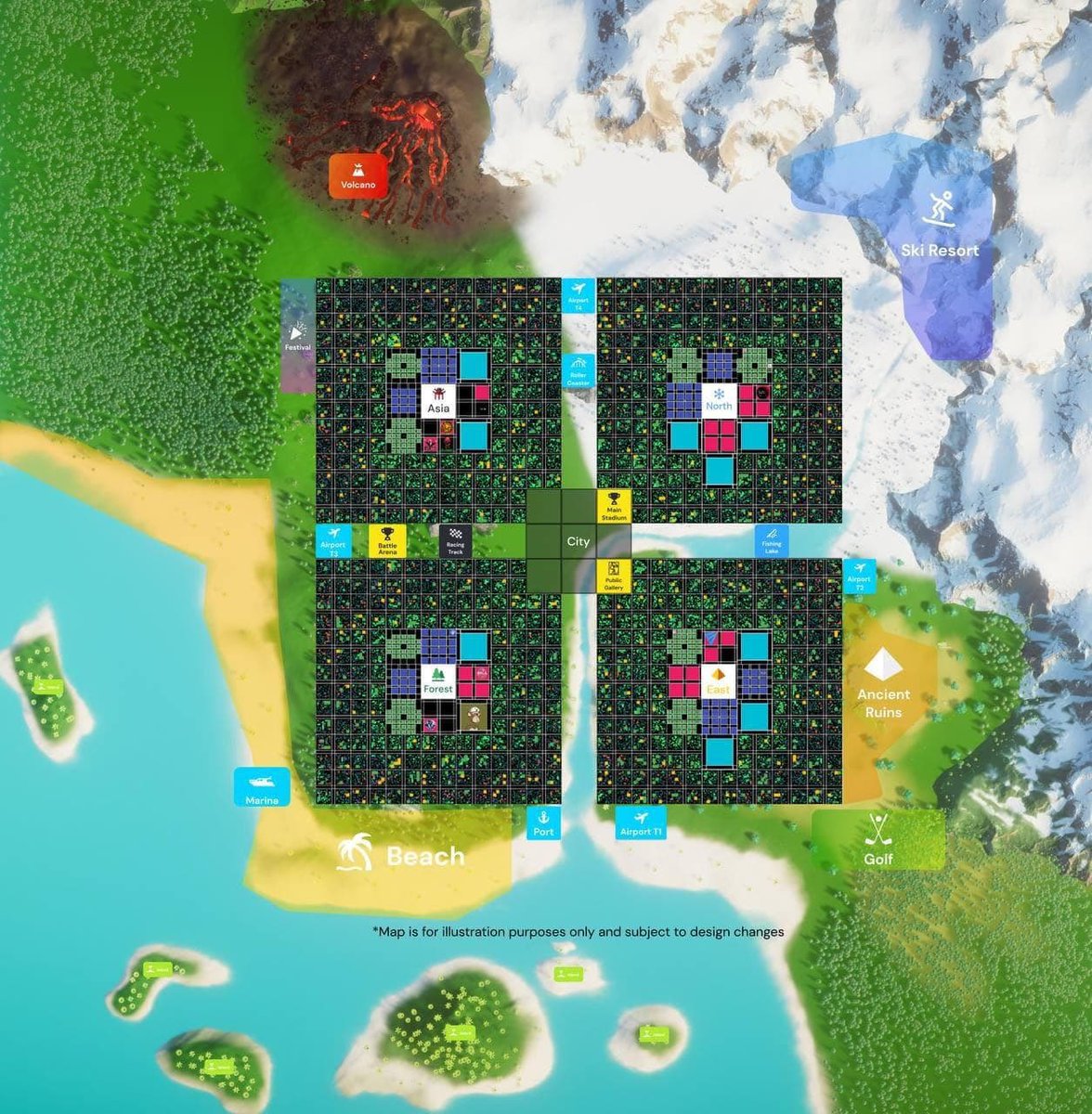 PlayTCGWorld's tweet photo. Our new map includes many exciting updates & changes that will benefit all players & their gaming experience. 

🟩 Old map vs. New map below! 

TCG World is constantly evolving & embracing the future. 

Adventure awaits, & it's grander, 
bolder, & more captivating than ever. 

Added places: Central City, Glacier Ruins, Beach port, Pirate Cove.