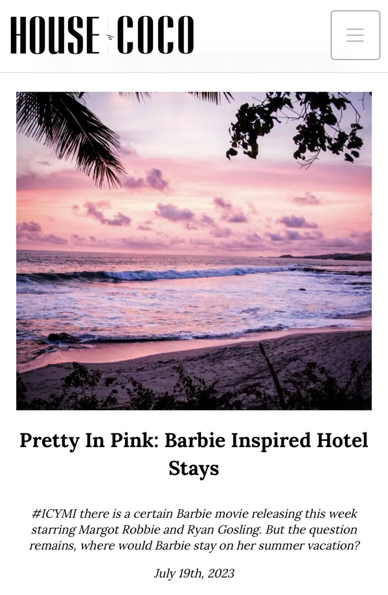 🆕 on <a href="/House_of_Coco/">House of Coco Mag</a> with <a href="/Barbie/">Barbie</a> houseofcoco.net/pretty-in-pink… #BarbieMovie #Barbie #BarbieTheMovie <a href="/PerowneInt/">PerowneInternational</a> #teamcoco