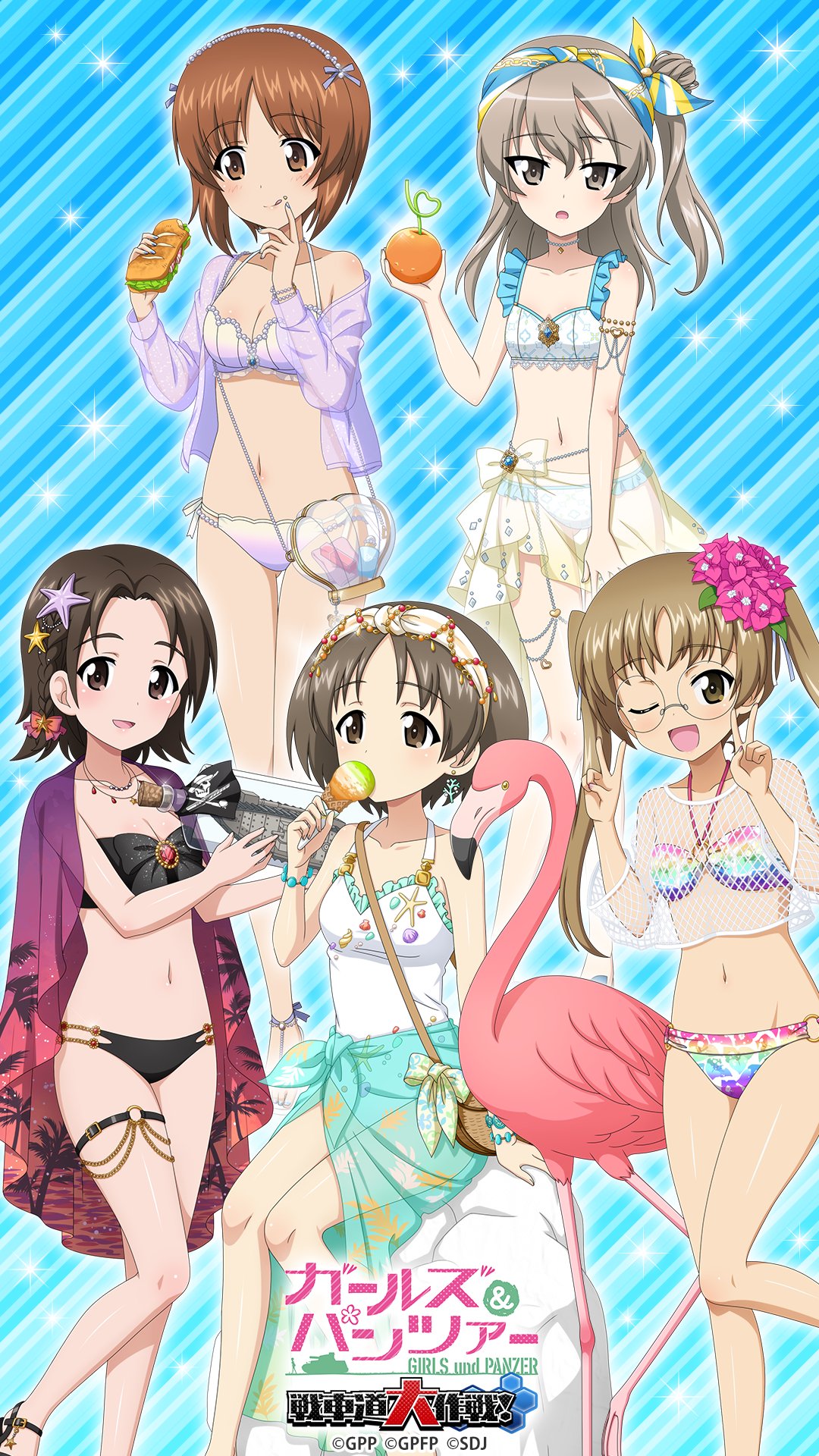 ガールズ&パンツァー クリアファイル 水着 ガールズ＆パンツァー クリアファイル あんこうチーム 水着 1 台湾